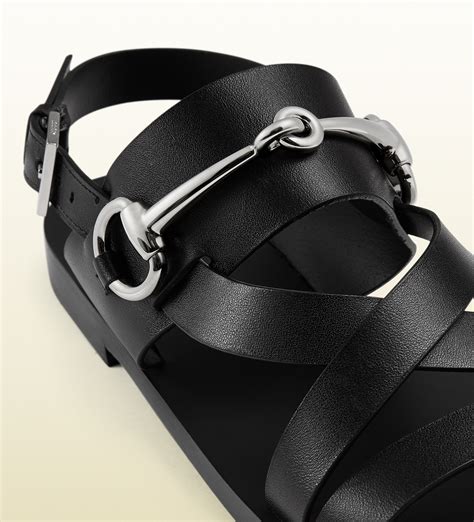 gucci horsebit sandals men's|gucci black high heel sandals.